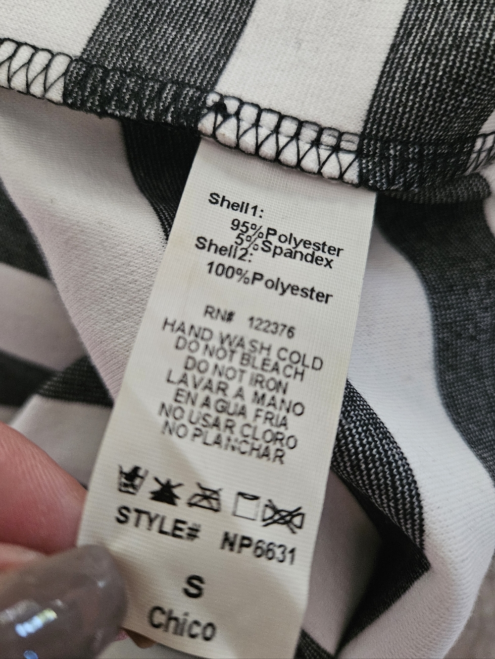 MUSTARD SEED Black & White Striped Maxi Pencil Skirt - Full Zip Front - Small - Picture 7 of 7